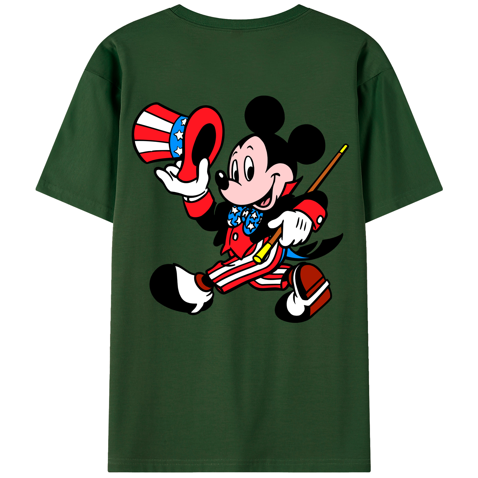 （画像用） ミッキーマウス Mickey Mouse 綿100％半袖Tシャツ（背面プリント）